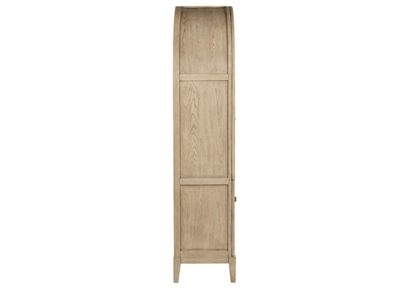 109386 Kailani 4-Door Cane Dining Vitrine Display Cabinet Beige Oak