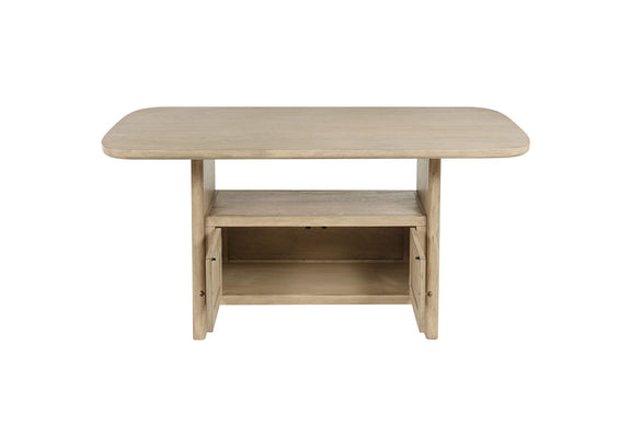 109388-S7 Kailani 7-piece Wood Counter Height Dining Set Beige Oak