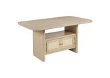 109388 Kailani Cane Counter Height Storage Dining Table Beige Oak