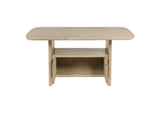 109388 Kailani Cane Counter Height Storage Dining Table Beige Oak