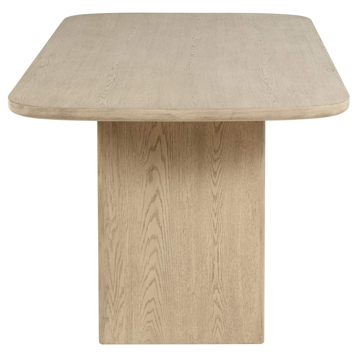 109388 Kailani Cane Counter Height Storage Dining Table Beige Oak