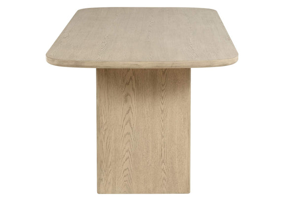 109388 Kailani Cane Counter Height Storage Dining Table Beige Oak