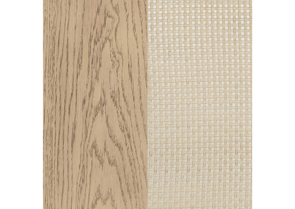 109388 Kailani Cane Counter Height Storage Dining Table Beige Oak