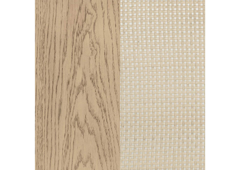 109388 Kailani Cane Counter Height Storage Dining Table Beige Oak
