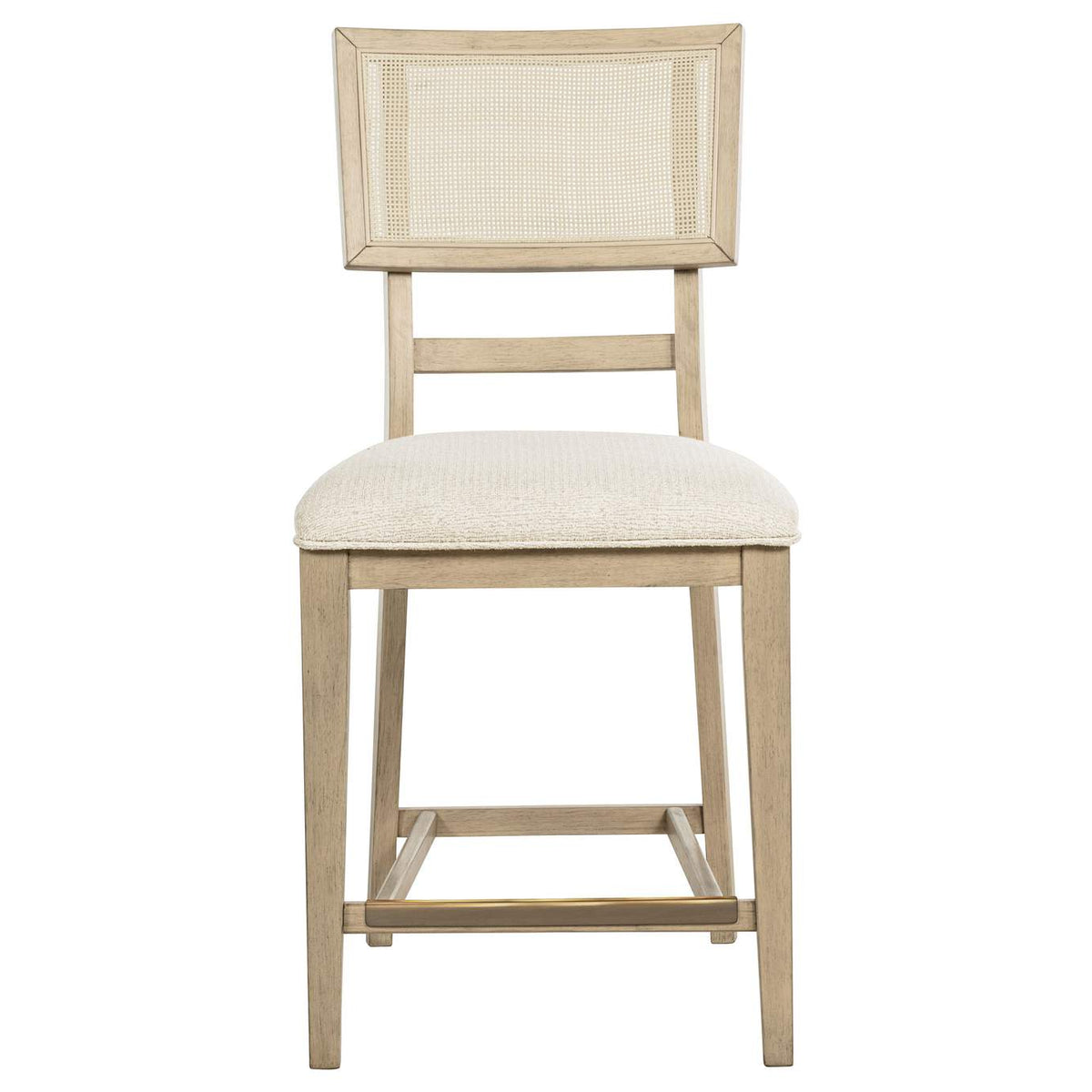109389 Kailani Rattan Cane Counter Side Chair Beige Oak (Set of 2)