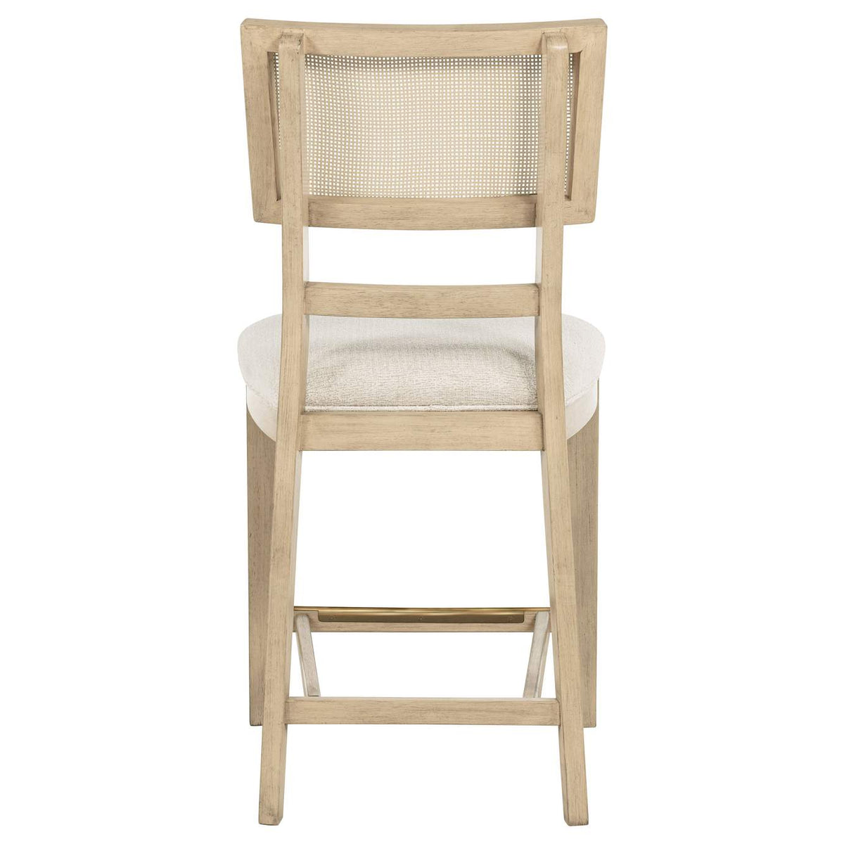 109389 Kailani Rattan Cane Counter Side Chair Beige Oak (Set of 2)