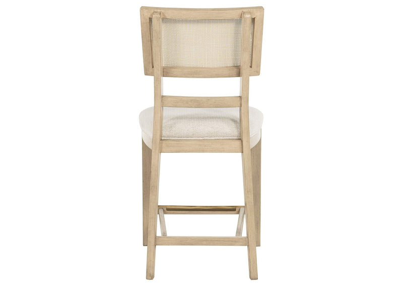 109389 Kailani Rattan Cane Counter Side Chair Beige Oak (Set of 2)
