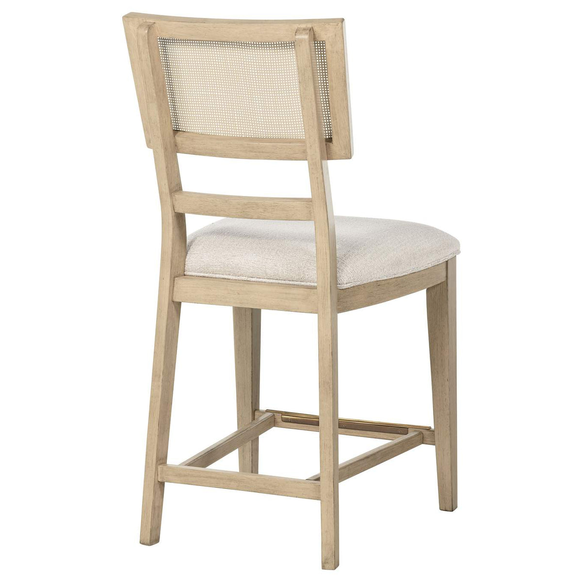 109389 Kailani Rattan Cane Counter Side Chair Beige Oak (Set of 2)