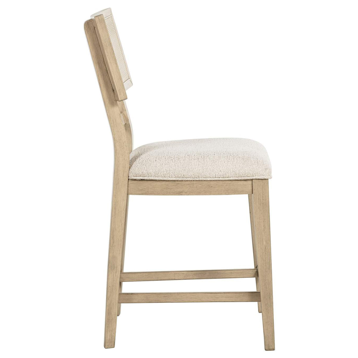 109389 Kailani Rattan Cane Counter Side Chair Beige Oak (Set of 2)