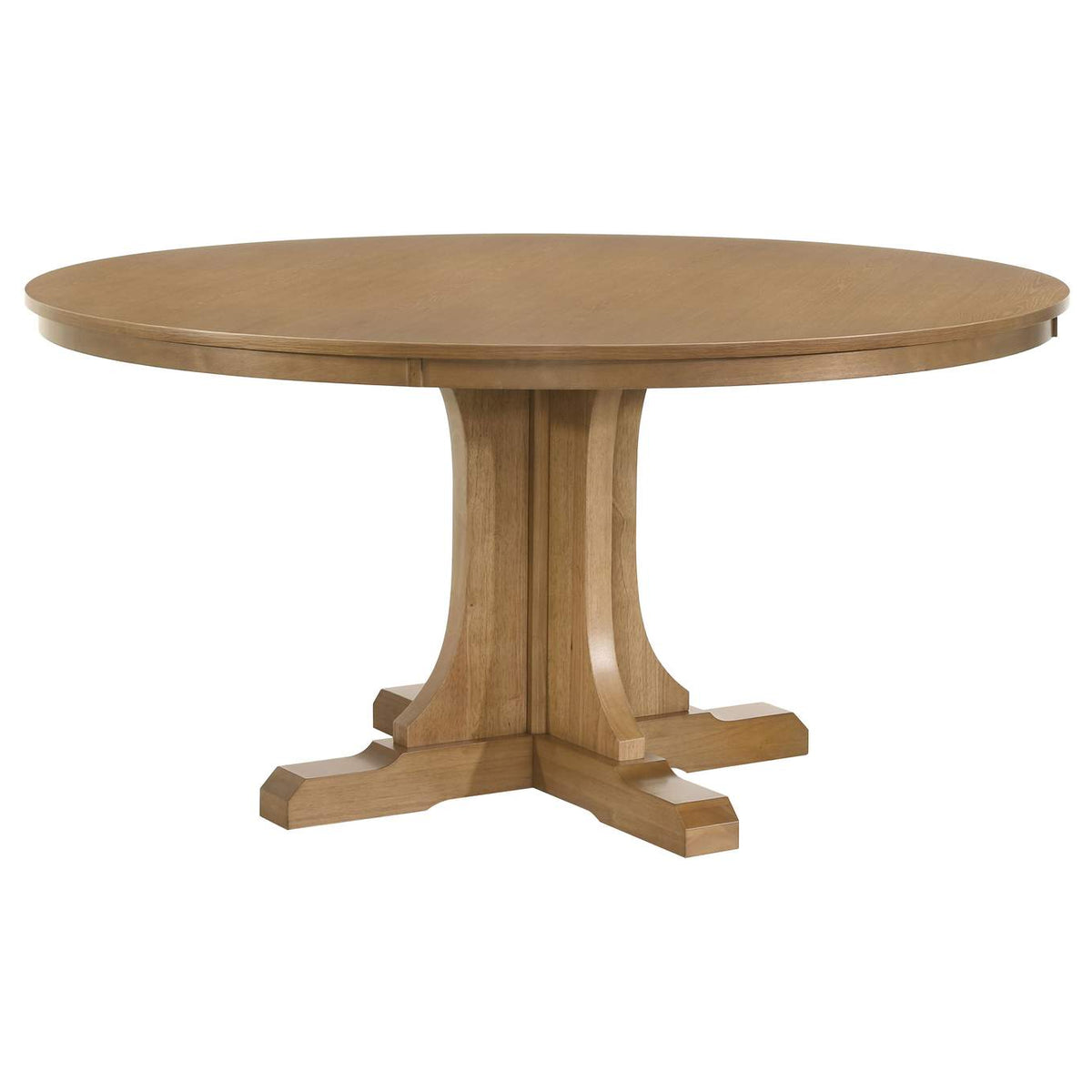 109460-S5 Hartville 5-piece Round Dining Table Set Natural Light Brown