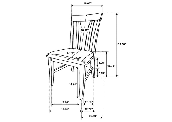 109460-S5 Hartville 5-piece Round Dining Table Set Natural Light Brown