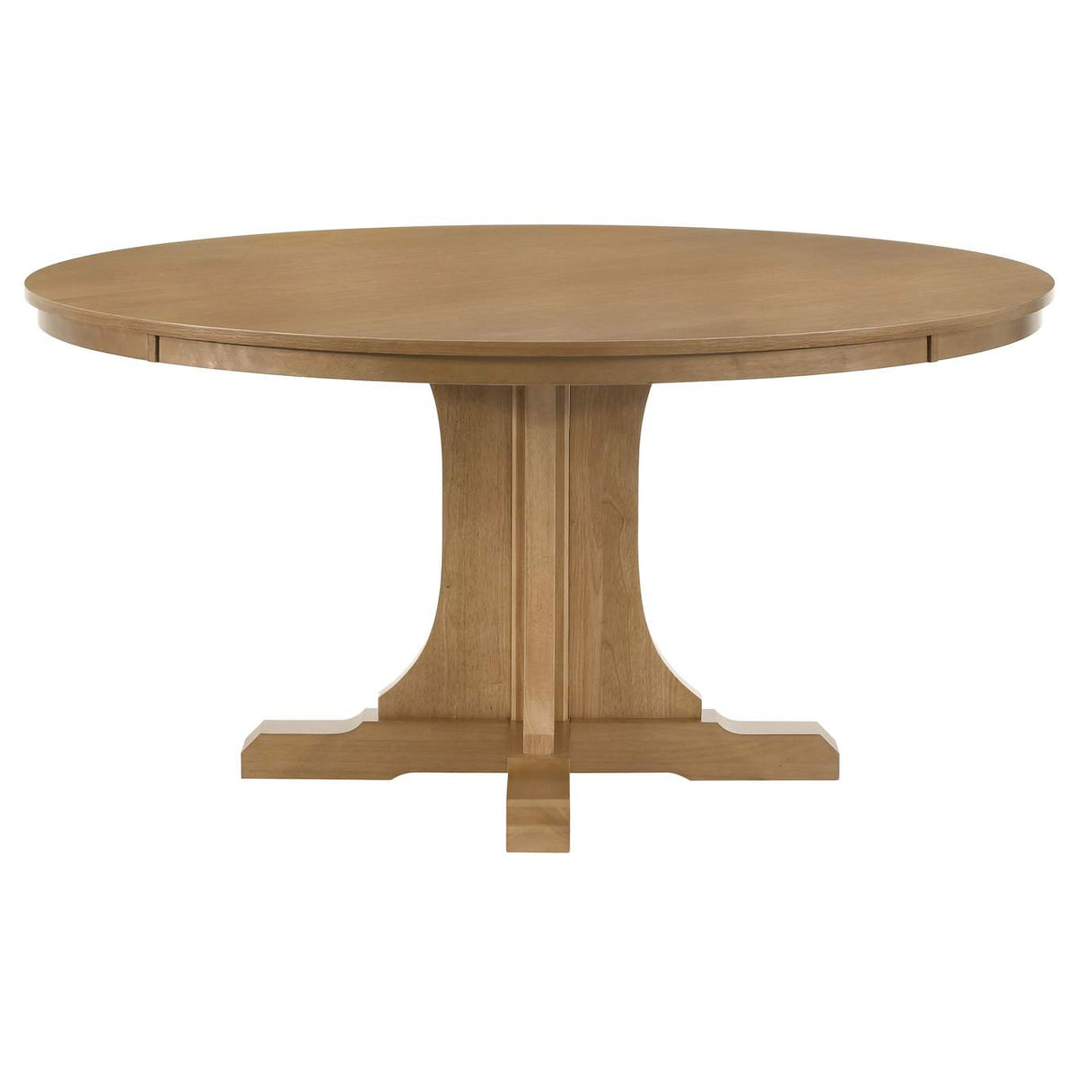 109460-S7 Hartville 7-piece Round Dining Table Set Natural Light Brown