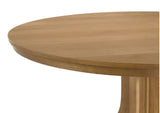 109460-S7 Hartville 7-piece Round Dining Table Set Natural Light Brown