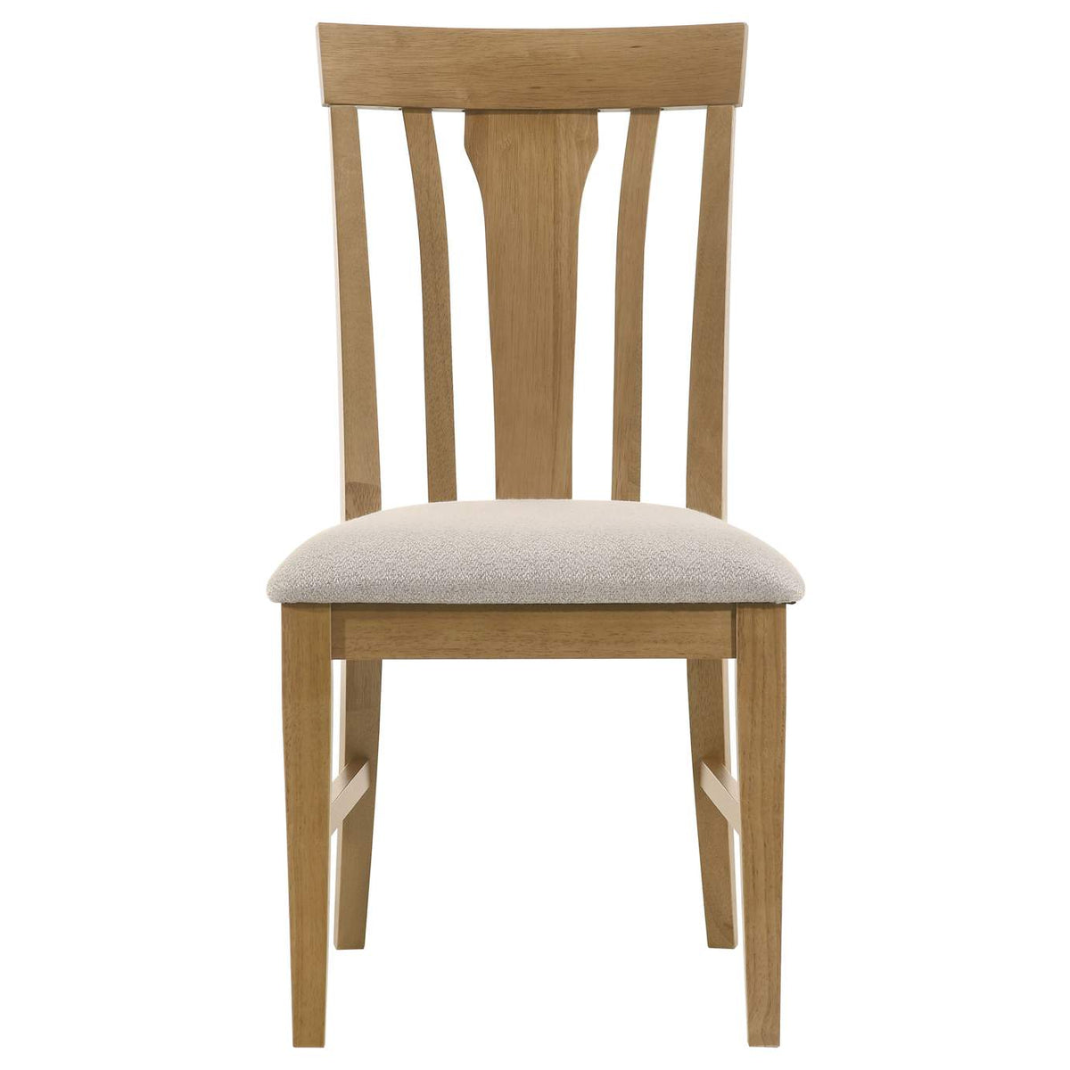 109460-S7 Hartville 7-piece Round Dining Table Set Natural Light Brown