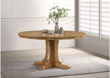 109460 Hartville 60-inch Round Dining Table Natural Light Brown