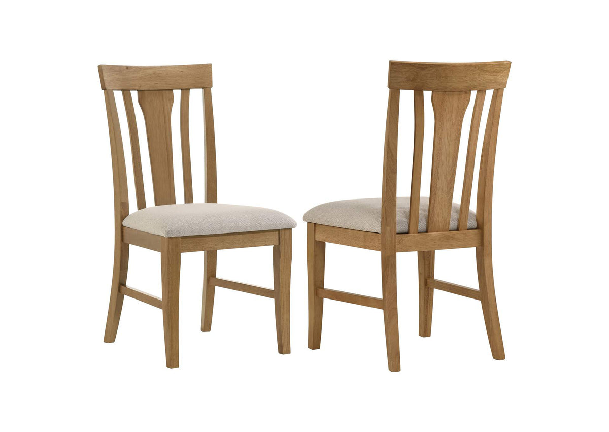 109462 Hartville Dining Side Chair Natural Light Brown (Set of 2)