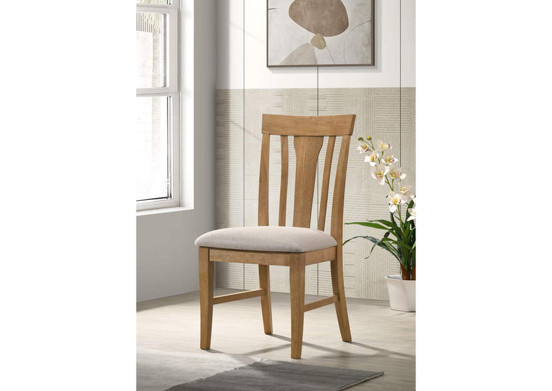 109462 Hartville Dining Side Chair Natural Light Brown (Set of 2)