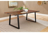 110181 Ditman 80-inch Live Edge Dining Table Grey Sheesham
