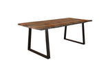 110181 Ditman 80-inch Live Edge Dining Table Grey Sheesham