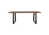 110181 Ditman 80-inch Live Edge Dining Table Grey Sheesham