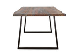 110181 Ditman 80-inch Live Edge Dining Table Grey Sheesham