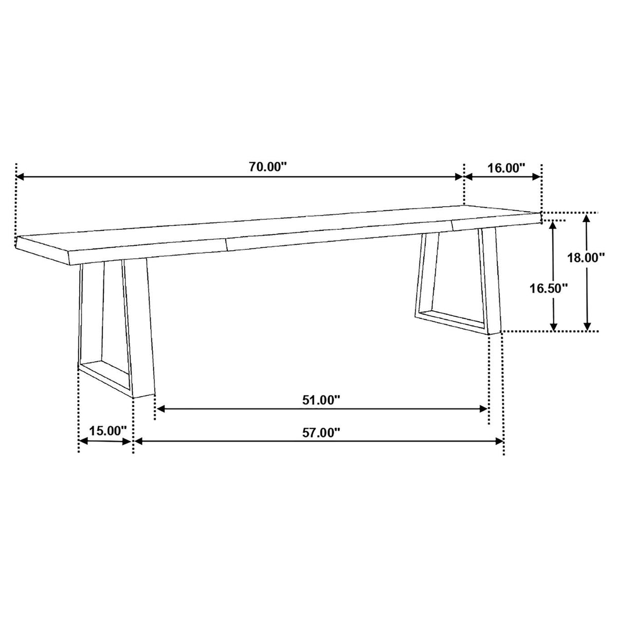 110183 Botoia Bench Black & White
