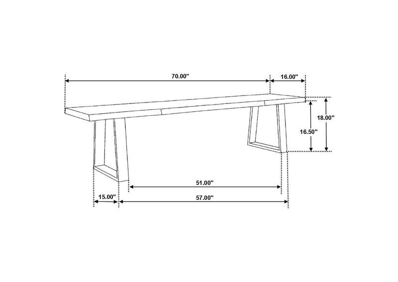 110183 Botoia Bench Black & White
