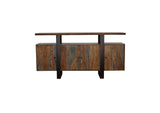 110185 Ditman 4-door Solid Wood Sideboard Buffet Grey Sheesham