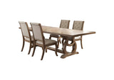 110291-S5 Brockway 5-piece Extension Leaf Dining Set Barley Brown
