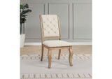 110292 Brockway Upholstered Dining Chair Barley Brown (Set of 2)