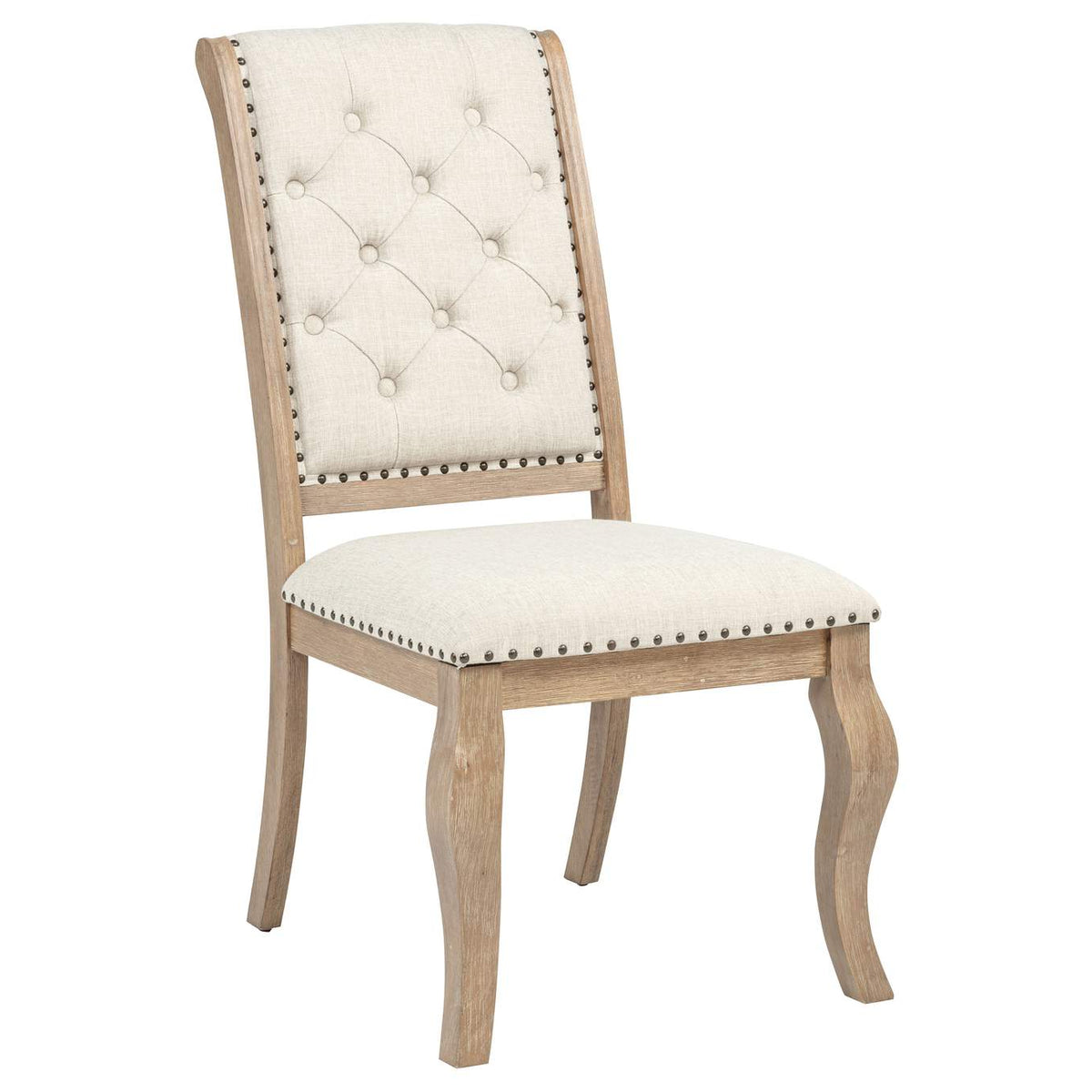 110292 Brockway Upholstered Dining Chair Barley Brown (Set of 2)
