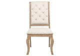 110292 Brockway Upholstered Dining Chair Barley Brown (Set of 2)