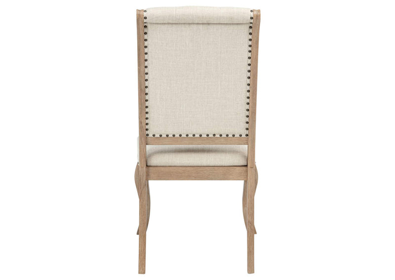 110292 Brockway Upholstered Dining Chair Barley Brown (Set of 2)
