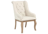 110293 Brockway Upholstered Arm Chair Barley Brown (Set of 2)