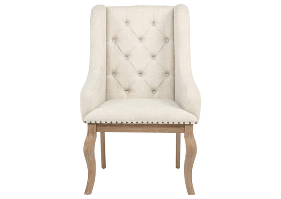 110293 Brockway Upholstered Arm Chair Barley Brown (Set of 2)