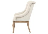 110293 Brockway Upholstered Arm Chair Barley Brown (Set of 2)