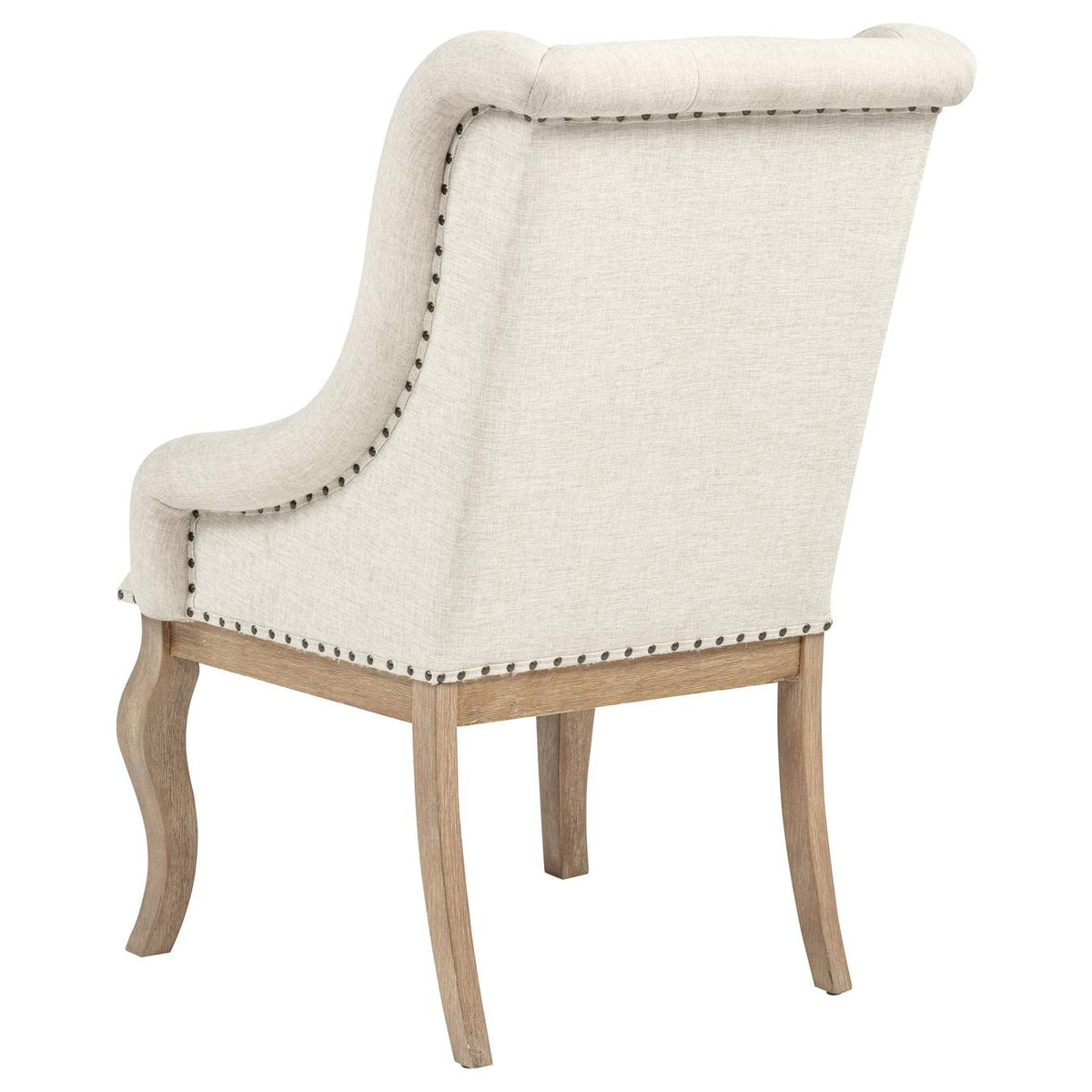 110293 Brockway Upholstered Arm Chair Barley Brown (Set of 2)