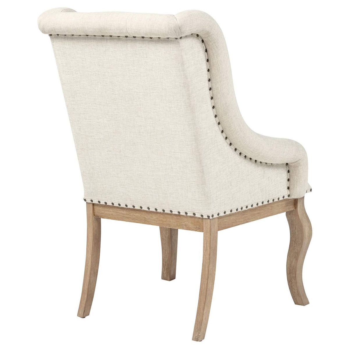 110293 Brockway Upholstered Arm Chair Barley Brown (Set of 2)