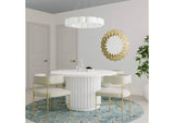 TOV-D44174 Kali 55 Inch White Round Dining Table