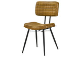 110642 Misty Leather Upholstered Dining Side Chair Camel (Set of 2)