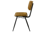 110642 Misty Leather Upholstered Dining Side Chair Camel (Set of 2)