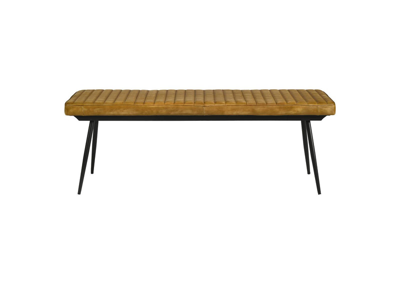 110643 Misty Leather Upholstered Dining Bench Antique Camel