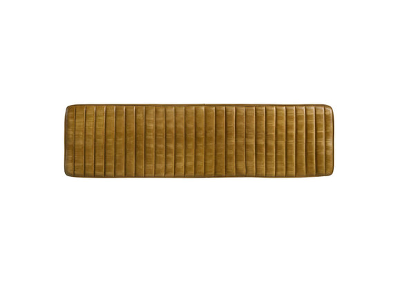 110643 Misty Leather Upholstered Dining Bench Antique Camel