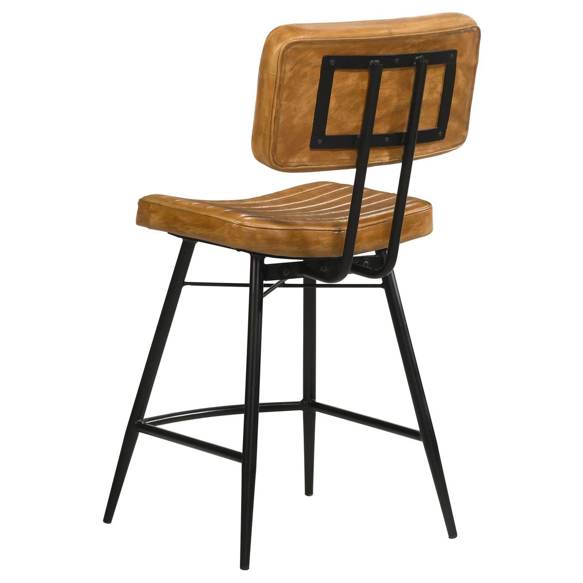 110649 Partridge Leather Counter Chair Antique Camel (Set of 2)