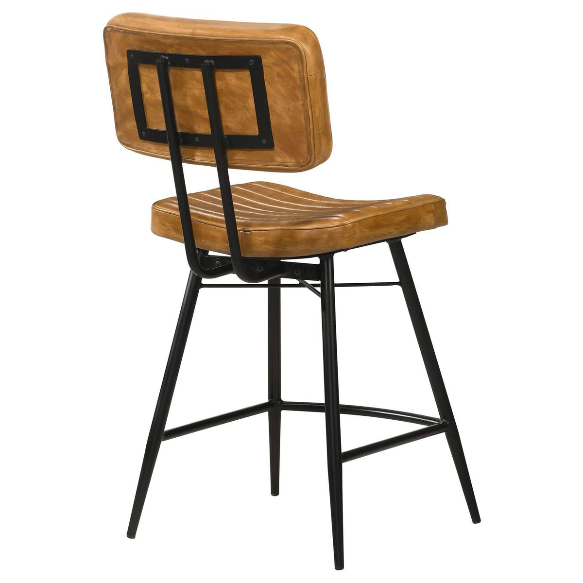110649 Partridge Leather Counter Chair Antique Camel (Set of 2)