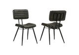 110652 Misty Leather Upholstered Dining Chair Espresso (Set of 2)