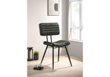 110652 Misty Leather Upholstered Dining Chair Espresso (Set of 2)