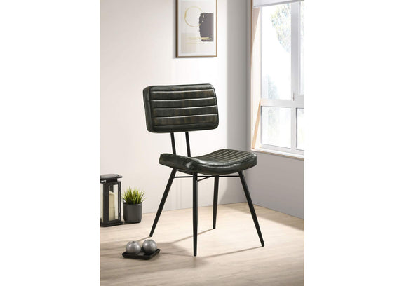 110652 Misty Leather Upholstered Dining Chair Espresso (Set of 2)