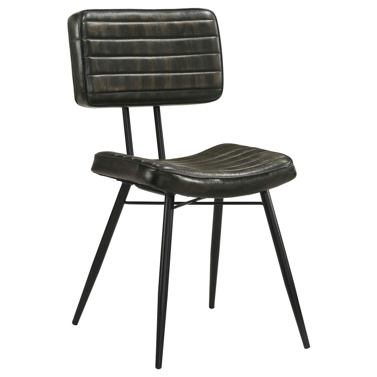 110652 Misty Leather Upholstered Dining Chair Espresso (Set of 2)