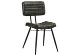 110652 Misty Leather Upholstered Dining Chair Espresso (Set of 2)